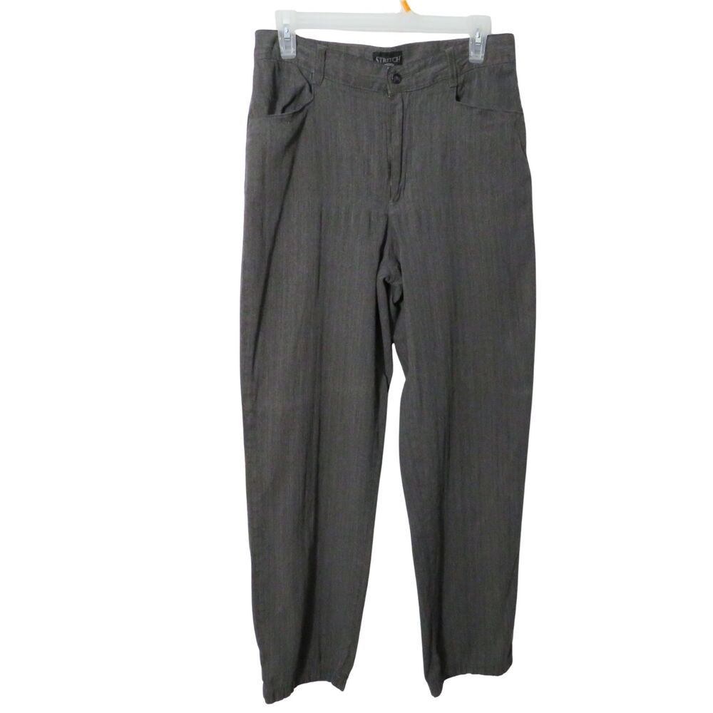 Lee Rider Pants Women 10, Gray Stretch Business Casual for Office Work Apparel